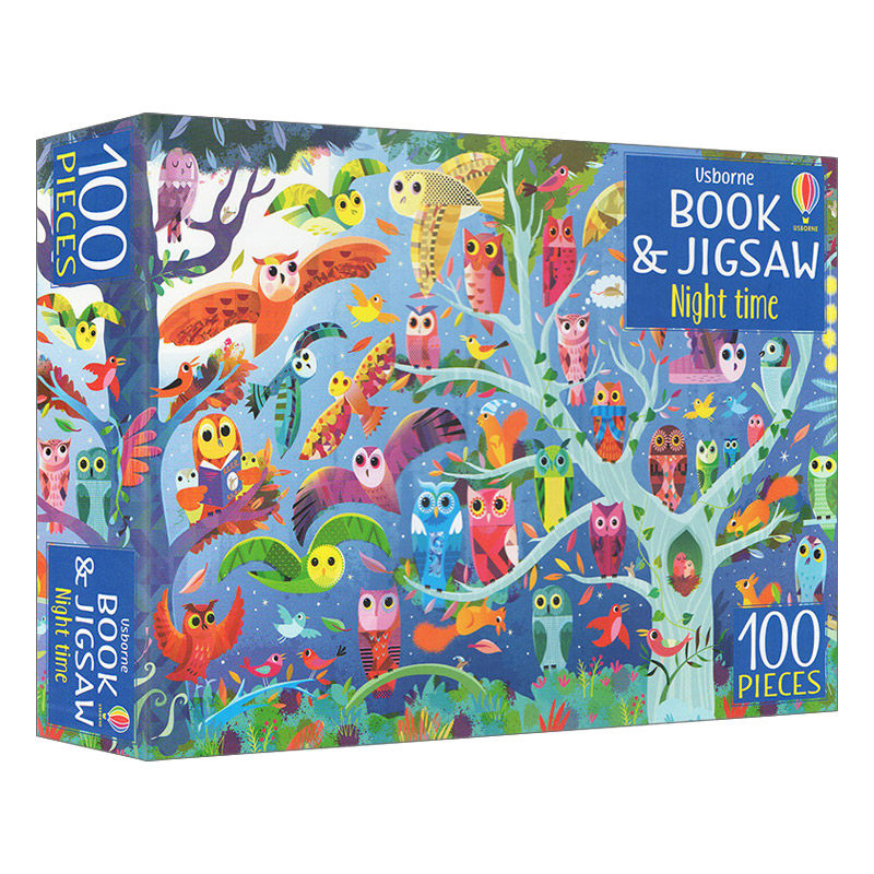 英文原版 book & jigsaw night time 夜晚时间 英文版 进口英语原版