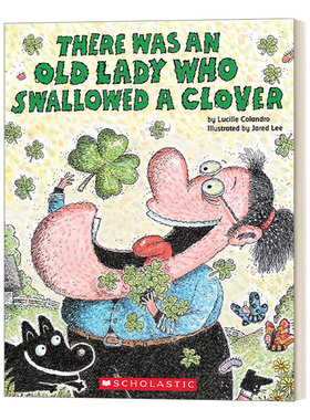 英文原版 There Was an Old Lady Who Swallowed a Clover 有个老婆婆吞了一片三叶草 英文版 进口英语原版书籍