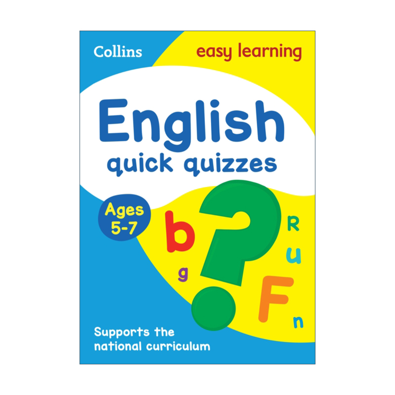 英文原版 Collins Easy Learning KS1 English Quick Quizzes Ages 5-7 柯林斯易学儿童英语小测试 5-7岁 英文版 进口英语原版书籍