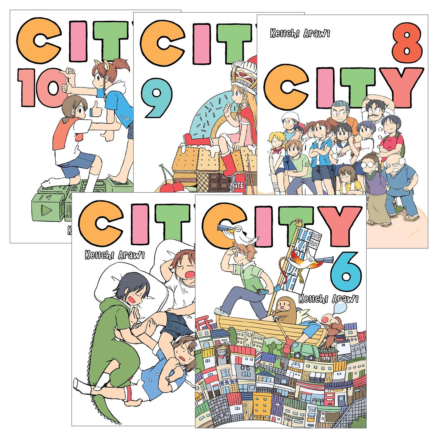 英文原版 City 城系列6-10册 搞笑漫画 日常作者Keiichi Arawi新井圭一 英文版 进口英语原版书籍