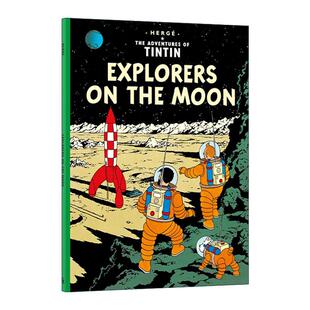 Tintin the The 英文版 书籍 英文原版 漫画 Explorers Adventures 丁丁历险记之月球探险 Moon 进口英语原版 儿童精装