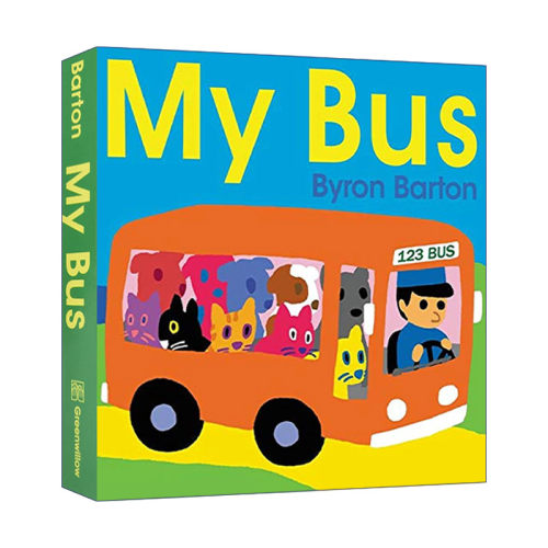 英文原版绘本 My Bus Board Book 我的公交车 纸板书 交通工具认知 Byron Barton拜伦巴顿 英文版 进口英语原版书籍