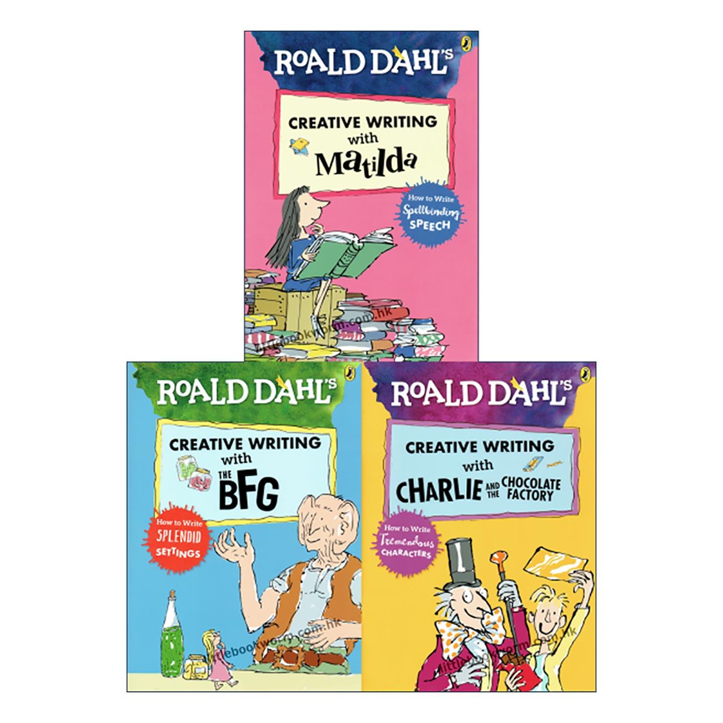 英文原版 Roald Dahl's Creative Writing Collection 罗尔德达尔创意写作系列三册套装 玛蒂尔达 好心眼巨人 查理和巧克力工厂