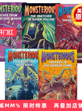 英文原版 Monsterious 怪物系列1-5册 儿童冒险小说 Goosebumps 鸡皮疙瘩 英文版 进口英语原版书籍