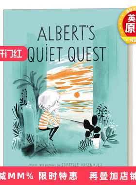 英文原版 Albert's Quiet Quest Mile End Kids Story 阿尔贝的追求 4-8岁儿童精装宠物主题绘本 Isabelle Arsenault 英文版