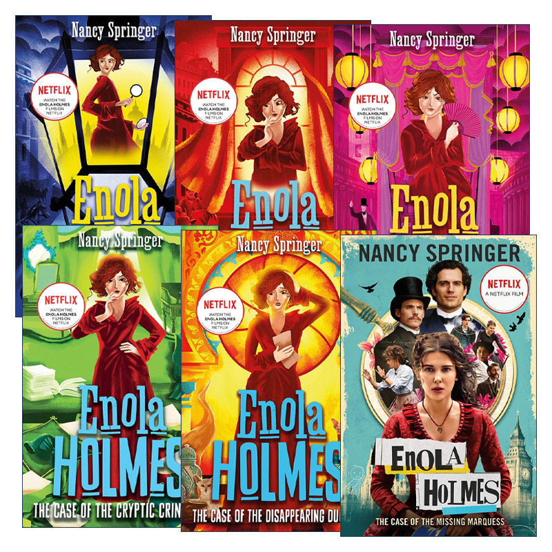 英文原版 Enola Holmes 福尔摩斯小姐系列6册 英版 儿童课外阅读冒险章节小说 进口英语原版书籍