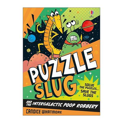 英文原版 Usborne Puzzle Slug and the Intergalactic Poop Robbery 谜题鼻涕虫1 星球大冒险 尤斯伯恩儿童爆笑漫画解谜桥梁书