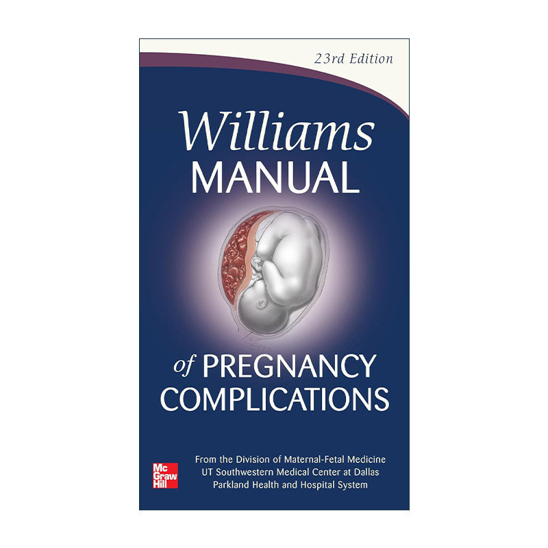 英文原版 Williams Manual of Pregnancy Complications 威廉姆斯产科学手册 第23版 英文版 进口英语原版书籍