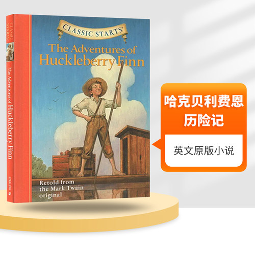 开始读经典 哈克贝利费恩历险记 英文原版小说 Classic Starts The Adventures of Huckleberry Finn 英文版儿童文学经典名著书籍