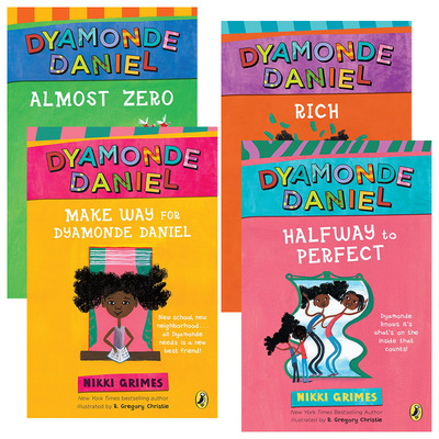 英文原版 Dyamonde Daniel 戴雅蒙德·丹尼尔系列4册 7-9岁儿童友谊幽默故事 Nikki Grimes 富有 半途而废 英文版 进口英语原版书
