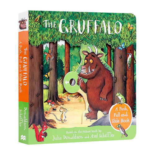 英文原版绘本 The Gruffalo A Push Pull and Slide Book 咕噜牛 机关操作纸板书 英文版 进口英语原版书籍儿童全英语书