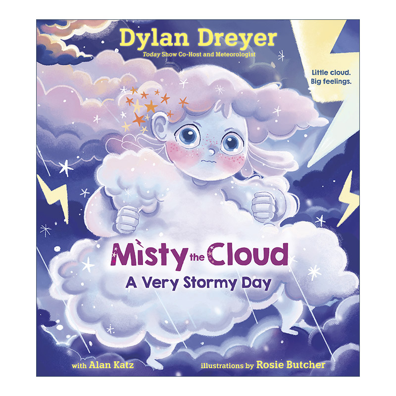 英文原版 Misty the Cloud A Very Stormy Day云朵米斯蒂暴风雨的一天幼儿儿童启蒙认知绘本情绪调节管理早教精装进口英语书-封面