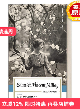 英文原版 Edna St. Vincent Millay Selected Poems 埃德娜·圣·文森特·米莱诗选 美国女诗人 精装美国文库 英文版 进口英语书籍
