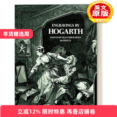 英文原版 Engravings by Hogarth 霍加斯版画101幅 英国绘画之父 英文版 进口英语原版书籍