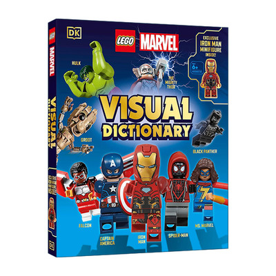 英文原版 LEGO Marvel Visual Dictionary 乐高漫威视觉词典精装 附漫威人偶 英文版 进口英语原版书籍