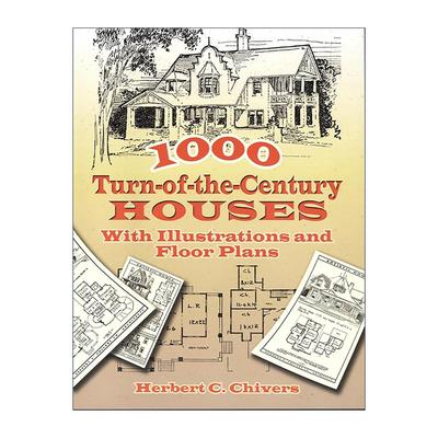 英文原版 1000 Turn-of-the-Century Houses 1000个世纪之交的房子 含平面图 建筑装饰设计插图指南 英文版 进口英语原版书籍