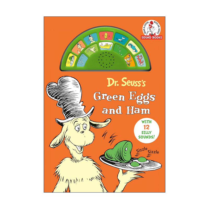 英文原版 Dr. Seuss's Green Eggs and Ham with 12 Silly Sounds! 苏斯博士 绿鸡蛋和火腿 按键发声书 绘本 进口英语原版书籍