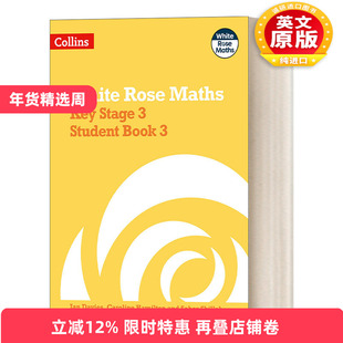 英文原版 Collins Key Stage 3 Maths Student Book 3 White Rose Maths 白玫瑰数学 英国初中数学学生用书 3 进口英语原版书籍