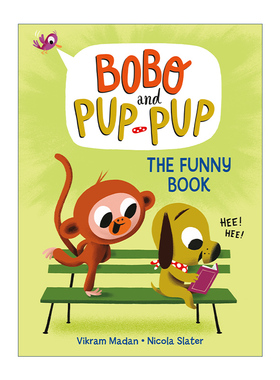 英文原版 The Funny Book 波波与狗狗系列3 儿童精装漫画绘本 动物故事图画书章节桥梁书 Nicola Slater 英文版 进口英语原版书籍