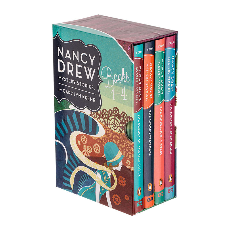英文原版 Nancy Drew Mystery Stories Books 1-4 南希·德鲁之谜4册盒装 经典儿童文学小说 英文版 进口英语原版书籍