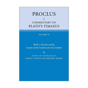 书籍 进口英语原版 对柏拉图蒂迈欧篇 Proclus Commentary 评论 Plato 英文版 英文原版 Timaeus 第二卷 普罗克洛斯