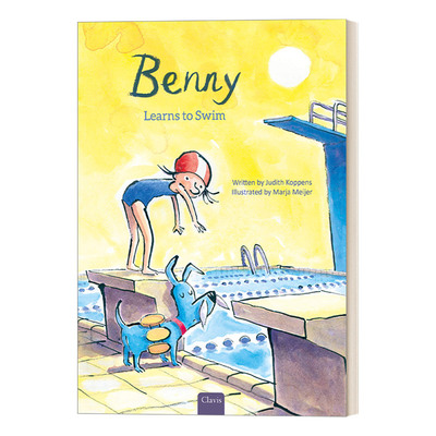 英文原版 Benny Learns to Swim Sam & Benny 2 班妮学游泳 山姆与班妮的故事系列 4岁以上儿童精装绘本 Judith Koppens 进口书籍