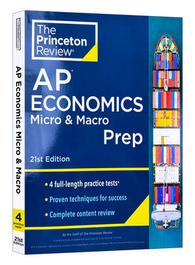 英文原版 Princeton Review AP Economics Micro & Macro Prep 21st Edition 普林斯顿评论AP经济学宏观微观 第21版 2024 进口书