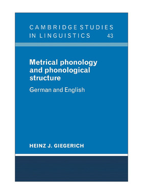 英文原版 Metrical Phonology and Phonological Structure 节律音系与音系结构 剑桥语言学研究系列 英文版 进口英语原版书籍