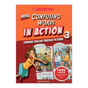 英文版 书籍 Words 学乐画中画 Action Confusing 进口英语原版 英文原版 更多易混淆词卷3 More