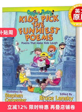 英文原版 Kids Pick The Funniest Poems 孩子们挑选的最有趣的诗  精装 英文版 进口英语原版书籍