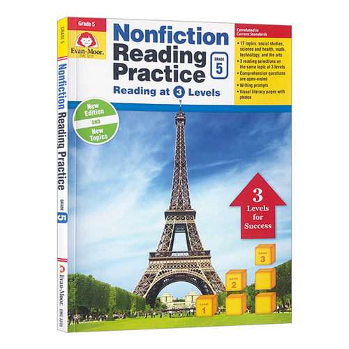 英文原版 Nonfiction Reading Practice Grade 5 非虚构类文学阅读练习 五年级 英文版 进口英语原版书籍儿童全英语书