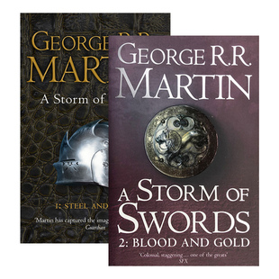 英文原版 铁与雪 冰与火之歌3 冰雨 Part 书籍 英文版 进口英语原版 Storm Swords 上下部两册 风暴 血与金 小说