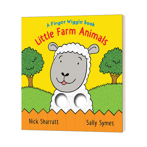 英文原版 Little Farm Animals A Finger Wiggle Book 小农场动物 儿童绘本 纸板书 插画师Nick Sharratt 英文版 进口英语原版书籍
