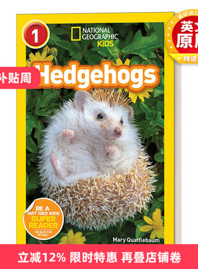 英文原版 National Geographic Readers Hedgehogs Level 1 国家地理分级读物 刺猬 第1级 英文版 进口英语原版书籍