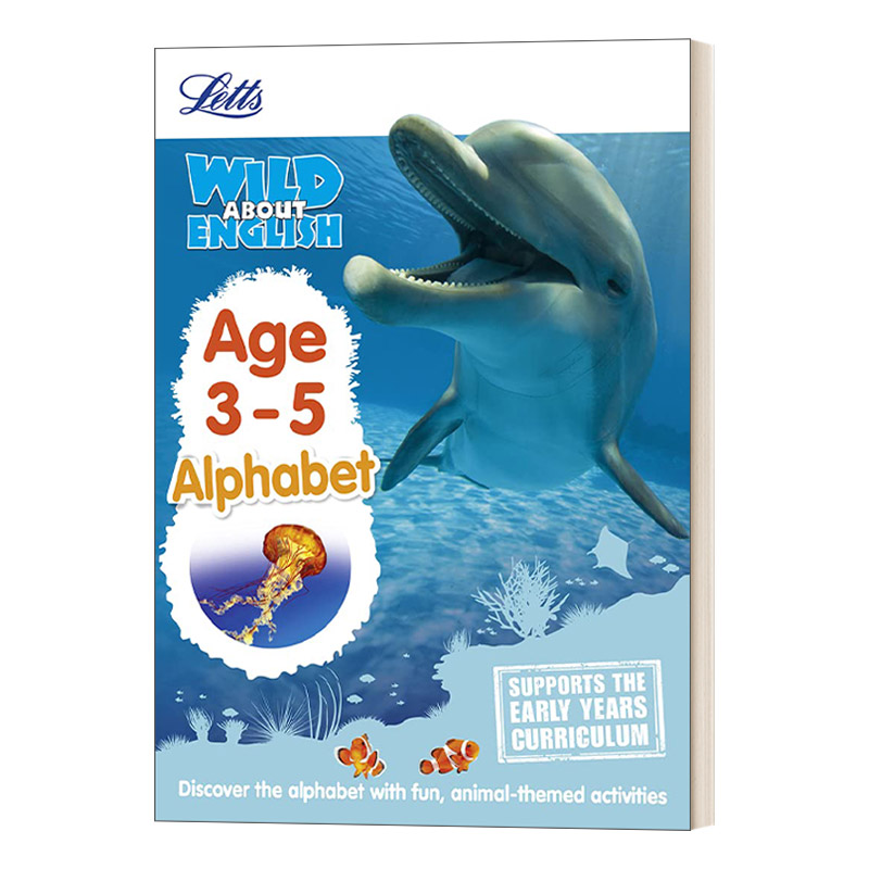 英文原版 Collins Letts Wild About English Alphabet Age 3-5 柯林斯少儿英语科普练习册 英文版 进口英语原版书籍