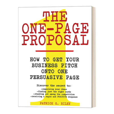 英文原版 The One-Page Proposal 一页纸的商业计划 英文版 进口英语原版书籍