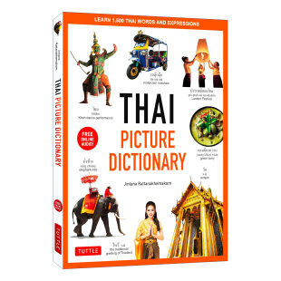 英文原版 Thai Picture Dictionary Learn1 500 Thai Words and Phrases泰语图片词典 学习1500个泰语单词和短语 英文版进口英语书