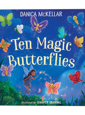 英文原版 Ten Magic Butterflies McKellar Math 十只魔法蝴蝶 幼儿儿童数数启蒙认知绘本 纸板书 Jennifer Bricking 英文进口书