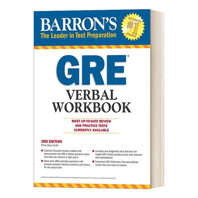 英文原版 Barron's GRE Verbal Workbook 巴朗GRE词汇训练 英文版 进口英语原版书籍
