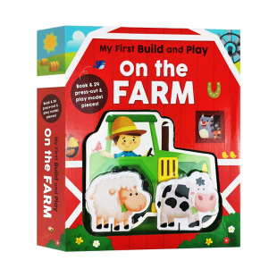 立体拼搭游戏玩具书 农场 绘本 我 Build Farm 英文版 the 英文原版 Play 进口书籍 儿童英语故事纸板书 First 第1个拼搭游戏