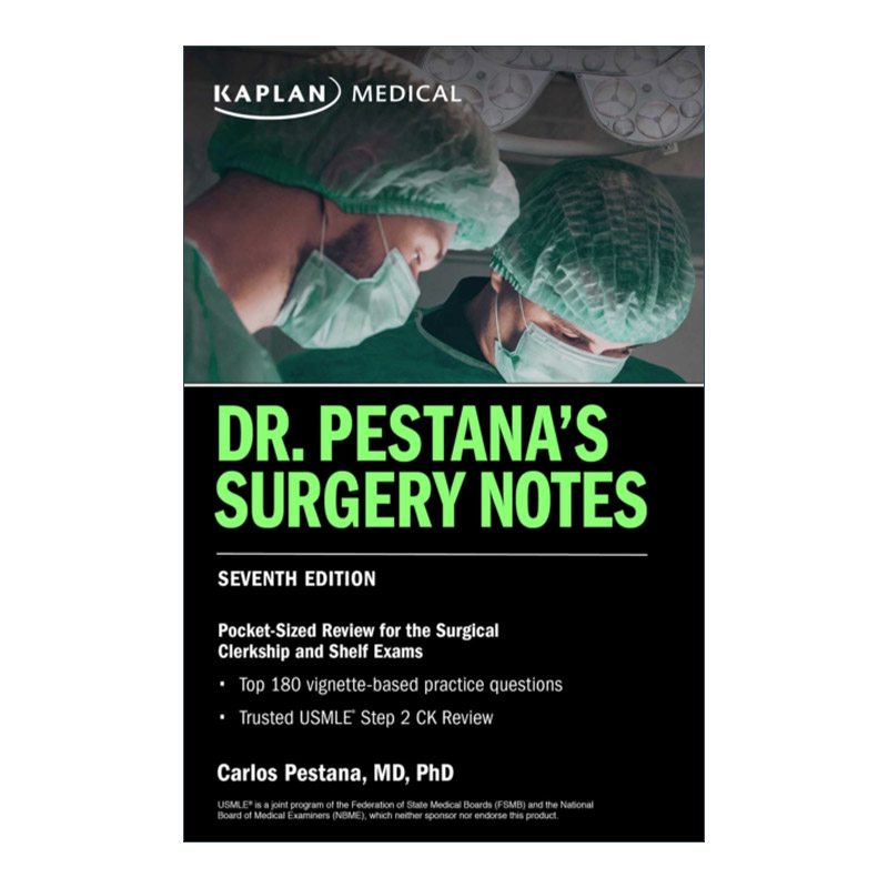 英文原版 Dr. Pestana's Surgery Notes Seventh Edition 医生的外科笔记 第七版 外科实习和实习考试的复习资料 英文版 进口书籍