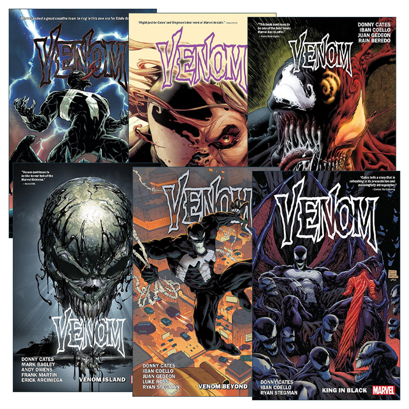 英文原版 Venom By Donny Cates 毒液系列6册 漫威漫画 英文版 进口英语原版书籍