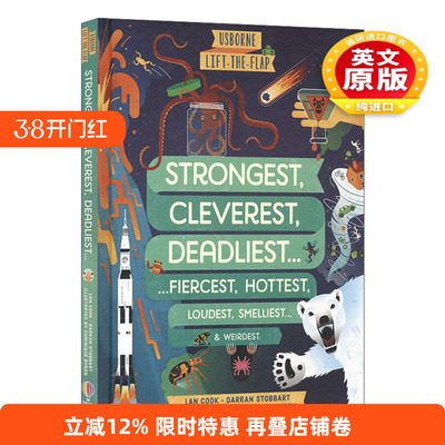 英文原版 Lift-the-Flap Strongest  Cleverest  Deadliest 更强壮更聪明 奇妙世界百科翻翻书 精装 英文版 进口英语原版书籍