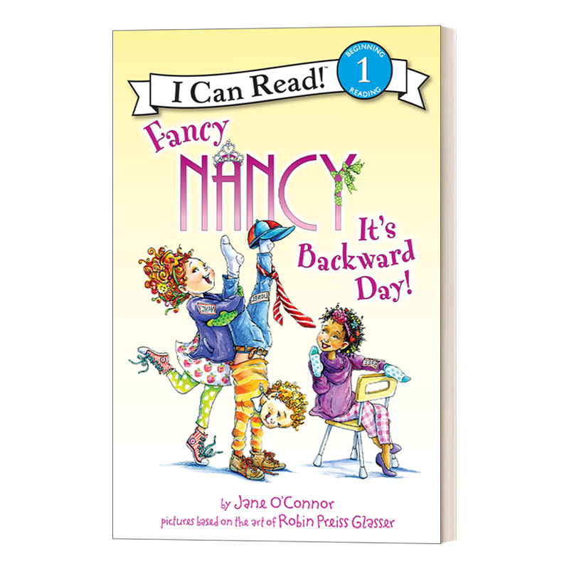 英文原版 I Can Read Level 1 Fancy Nancy It's Backward Day 漂亮的南希 反向日 小俏妞希希分级读物 英文版 进口英语原版书籍