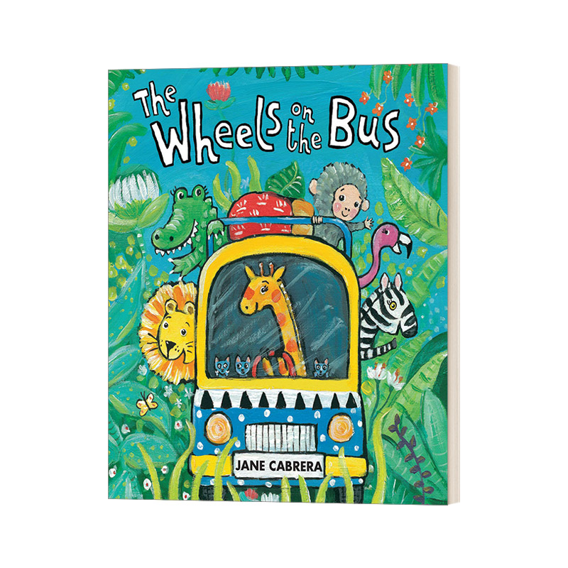 英文原版 The Wheels on the Bus公车上的轮子 1-3岁童谣儿歌绘本纸板书 Jane Cabrera's Story Time英文版进口英语原版书籍