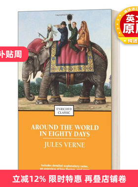 英文原版小说 Around the World in Eighty Days 80天环游世界 Enriched Classics系列 英文版 进口英语原版书籍