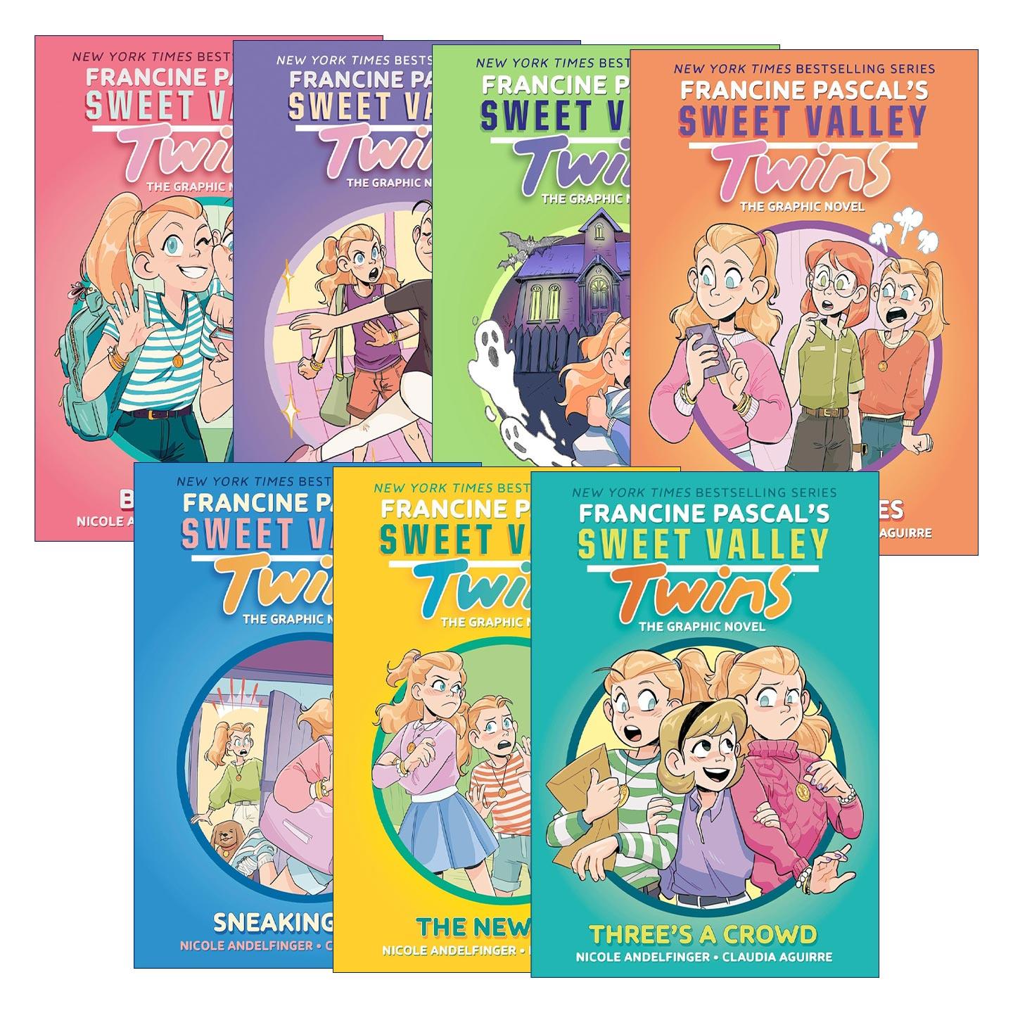 英文原版 Sweet Valley Twins 甜谷双胞胎系列1-7册 儿童幽默全彩漫画 Claudia Aguirre 好朋友 三人成群 英文版 进口英语原版书籍
