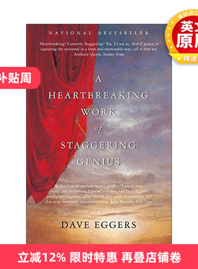 英文原版 A Heartbreaking Work of Staggering Genius 怪才的荒诞与忧伤 戴夫·艾格斯自传 Dave Eggers 英文版进口英语原版书籍
