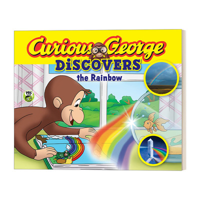 英文原版 Curious George Discovers the Rainbow 好奇猴乔治科普故事 彩虹 Science Storybook 英文版 进口英语原版书籍