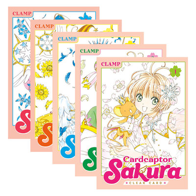 英文原版 Cardcaptor Sakura Clear Card 魔卡少女樱 透明卡牌篇1-5册 漫画故事小说书 英文版 进口英语原版书籍